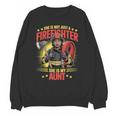 Woman Firefighter Aunt TiTi Auntie Black Graduation Unisex Sweatshirt