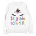 1st Grade Nailed ItShirt Unicorn Graduation Class Of 2018 Unisex Sweatshirt