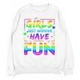 80's Girls Just Wanna Have Fun Nostalgia 1980s Style Premium Tri-Blend Unisex Sweatshirt