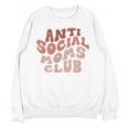 Anti Social Moms Club On Back Retro Introvert Unsociable Unisex Sweatshirt