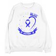 Blue In Memory Of Grandson Colon Cancer Awareness Shirts Premium Unisex Sweatshirt