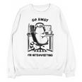 Cat With Coffee On Computer Go Away I'm Introverting Unisex Sweatshirt Cat With Coffee On Computer Go Away I'm Introverting Unisex Sweatshirt