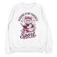 Cat Reading Is My Favorite Sport Retro Book Lover Unisex Sweatshirt