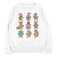 Christmas Library Gingerbread Man Books Lover Bookworm Unisex Sweatshirt