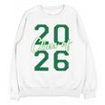 Class Of 2026 Graduation Varsity Green And On The Back Unisex Sweatshirt