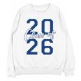 Class Of 2026 Graduation Varsity Navy Blue Letters Premium Tri-Blend Unisex Sweatshirt