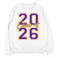 Class Of 2026 Graduation Varsity Purple Yellow On The Back Unisex Sweatshirt