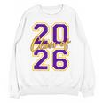 Class Of 2026 Graduation Varsity Purple And Yellow Letters Unisex Sweatshirt