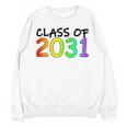 Class Of 2031 Pre-K -12th Grade Hand Prints Space Graduation Unisex Sweatshirt