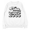 Class Of 2035 Senior Retro 2035 Grad Graduate Graduation Unisex Sweatshirt