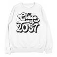 Class Of 2037 Senior Retro 2037 Grad Graduate Graduation Unisex Sweatshirt