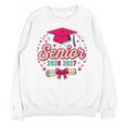 Coquette Pink Bow Senior 2026 2027 Graduation Unisex Sweatshirt