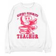 Cupid's Favorite Teacher Valentines Day Heart Book Lover Unisex Sweatshirt
