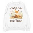 Cute Fox Stay Clever Read Books For Librarian Or Bookworm Unisex Sweatshirt