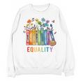 Equal Rights Book Flower Equality Peace Love Kindness Book Unisex Sweatshirt