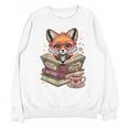 Fox Read Books Be Kind Stay Weird Reader Cute Nerd Bookworm Unisex Sweatshirt