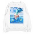 Frutiger Aero Aesthetic Tech Bubble Tea Boba Milktea Fishes Unisex Sweatshirt