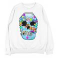 Frutiger Aero Aesthetic Tech Skull Computer Fishes Raglan Baseball Tee Unisex Sweatshirt