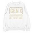 Gen X Lots Of Memories No Evidence Retro Nostalgia Premium Tri-Blend Unisex Sweatshirt Gen X Lots Of Memories No Evidence Retro Nostalgia Premium Tri-Blend Unisex Sweatshirt