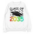 Graduation Class Of 2035 Hand Prints Space Pre-K -12th Grade Unisex Sweatshirt