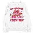 Groovy All Booked For Valentines Books Pink Coquette Bow Unisex Sweatshirt