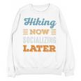 Hiking Now Minimal Socializing Introvert Vintage Unisex Sweatshirt Hiking Now Minimal Socializing Introvert Vintage Unisex Sweatshirt