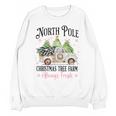 Holiday Scene Nostalgia North Pole Tree Farm Merry Christmas Unisex Sweatshirt Holiday Scene Nostalgia North Pole Tree Farm Merry Christmas Unisex Sweatshirt