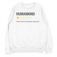 Humankind One Star Introvert People Rating Unisex Sweatshirt