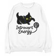 Introvert Energy Cat Love Cat Meme Unisex Sweatshirt
