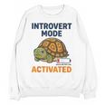 Introvert Mode Activated Low Social Battery Box Turtle Unisex Sweatshirt