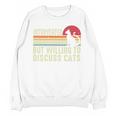 Introverted But Willing To Discuss Cats Kitten Pet Lover Unisex Sweatshirt