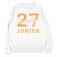 Junior Class 2027 Graduation Back To School Orange Letters Premium Tri-Blend Unisex Sweatshirt