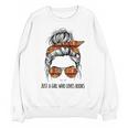Just a Girl Who Loves Books Pajamas Shirt Reading Book Lover Unisex Sweatshirt