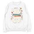 Just One More Chapter Book Reading Floral Teacher Book Lover Unisex Sweatshirt
