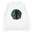 Just Me And My Yeti Retro Sunset Mountain Hiking Introvert Unisex Sweatshirt