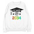 K -12th Grade Hand Prints Space Graduation Class Of 2034 Unisex Sweatshirt