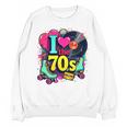I Love The 70s Vintage Cassette Roller Vinyl Nostalgia 70s Premium Tri-Blend Unisex Sweatshirt
