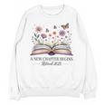 a New Chapter Begins Retired 2025 Floral Book Retirement Unisex Sweatshirt