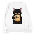Nope Coffee Cat – Introvert Humor Monday Kitty Unisex Sweatshirt Nope Coffee Cat – Introvert Humor Monday Kitty Unisex Sweatshirt