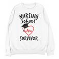 Nursing School Survivor Women Graduation RN Gift Shirt Unisex Sweatshirt