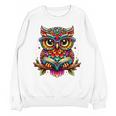 Owl With Glasses And Book Reading Unisex Sweatshirt