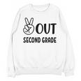 Peace Out Second Grade Last Day Of School Graduation Kids Unisex Sweatshirt