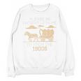 Please Be Patient I'm From The 1900s Retro Pixel Horse Wagon Premium Unisex Sweatshirt