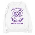 Purple In Memory Of My Brother In Law Alzheimers Awareness Unisex Sweatshirt Purple In Memory Of My Brother In Law Alzheimers Awareness Unisex Sweatshirt