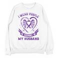 Purple In Memory Of My Husband Pancreatic Cancer Awareness Unisex Sweatshirt