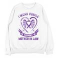 Purple In Memory Of My Mother In Law Alzheimers Awareness Unisex Sweatshirt