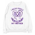 Purple In Memory Of Mother Mom Pancreatic Cancer Awareness Unisex Sweatshirt