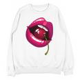 Rainbow Lips With a Cherry In The Mouth 80s Nostalgia Premium Tri-Blend Unisex Sweatshirt