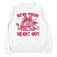 Read Your Heart Out Teacher Valentine Reading Book Lover Unisex Sweatshirt
