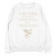 A Reader Without Their Book Is Tragedy Vintage Book Quote Unisex Sweatshirt
